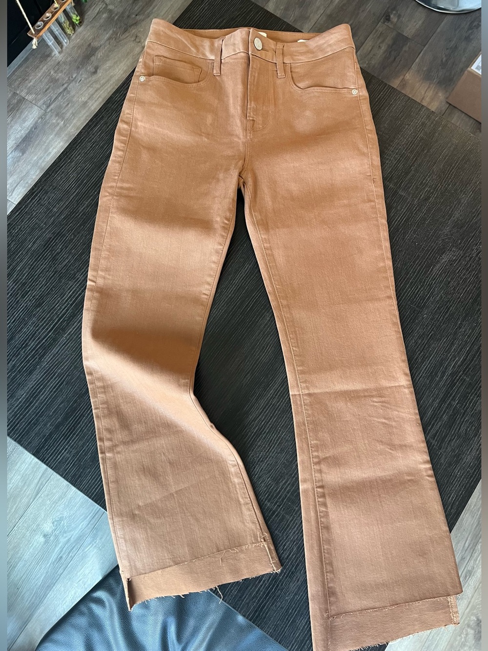 Frame Denim Brown High-Rise Flare Jeans NWOT